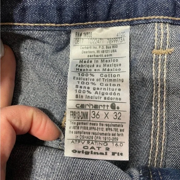 2 pairs Carhartt FR jeans
